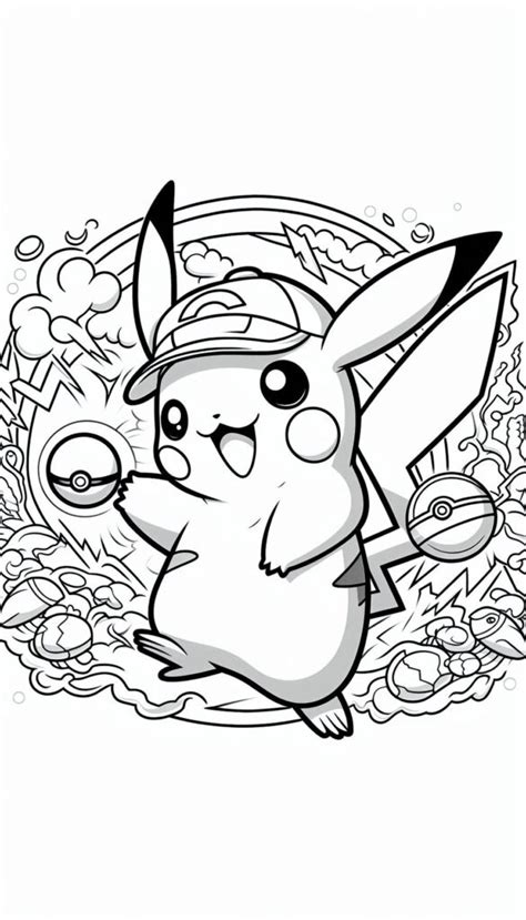 30+ Desenhos Pikachu para colorir e imprimir PDF gratis